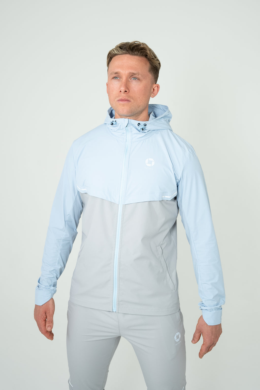 Dynamic Tracksuit - Ash Grey/Light Blue