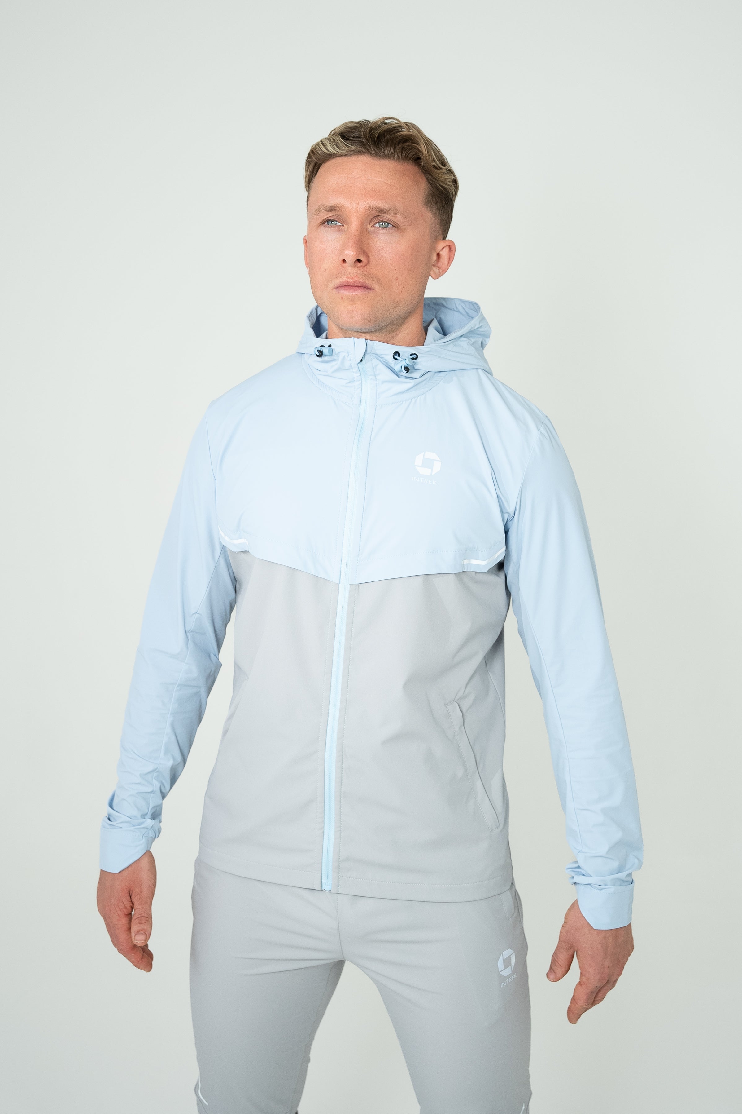 Dynamic Tracksuit - Ash Grey/Light Blue